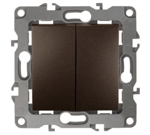 Выключатель двойной Эра 12-1004-13 10АХ-250В, IP20, без м.лапок