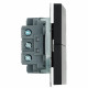 Выключатель двухклавишный Stekker Эмили RSW10-5116-05 черный уголь soft touch 50824