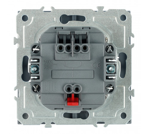 Переключатель 1-клавишный (механизм) СЗК Stekker Эмили 250В 10A RSW10-5105-10ZK платиново-серый soft touch 50240