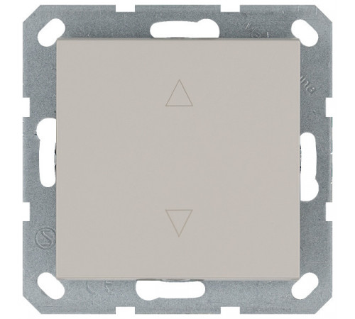 Выключатель одноклавишный для штор 10A 250V с накладкой, цвет Тауп Jasmart G3018T