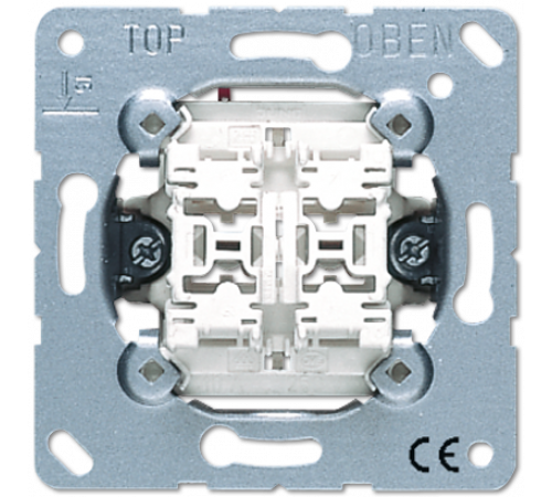 Выключатель 2-клавишный кнопочный (2 НО контакта) Jung 535U