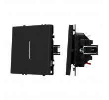 Выключатель 1 кл подсветка софт-тач черный оникс Arlight SWT-MK01-SFPL-L-BK (250V, 10A) 054258(1)