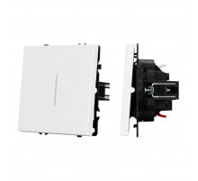 Выключатель проходной 1 кл подсветка софт-тач белый кварц Arlight SWT-MKP1-SFPL-L-WH (250V, 10A) 054236(1)