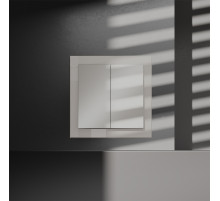 Перекрестный переключатель встраиваемый Voltum S70 двухклавишный 10А, (кашемир) VLS020503