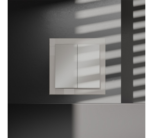 Перекрестный переключатель встраиваемый Voltum S70 двухклавишный 10А, (кашемир) VLS020503