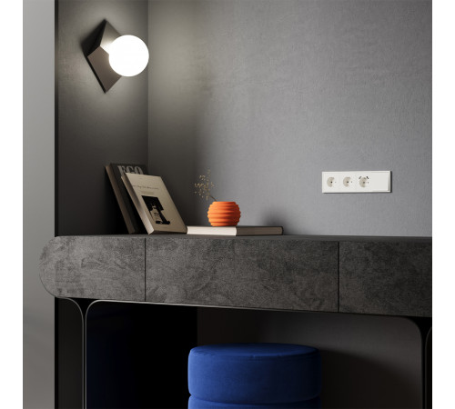 Клавиша для выключателя/переключателя одноклавишного с подсветкой Voltum S70 (хлопок) VLS000213