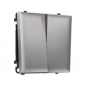 Комплект механизма 2-кл перекрестного выключателя SIGMA Сталь матовый 10A-250V QUANT PRO Ambrella Volt MS503030 (SP5030, PR125)