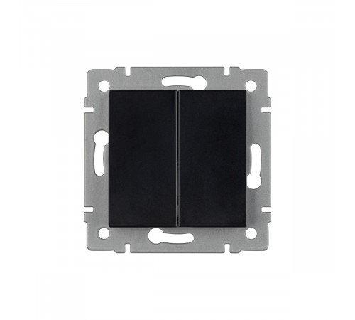 Механизм выключателя двухклавишный непроходной Arlight SWT-MK02-PL-BK-V (250V, 10A) 049888