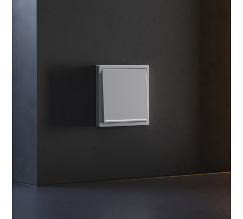 Клавиша для выключателя/переключателя одноклавишного с подсветкой Voltum S70 (серый) VLS000216