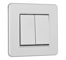 Выключатель двухклавишный Arte Milano SET16-1-30-2 silver
