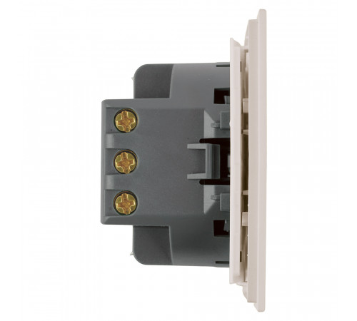 Переключатель перекрестный 1-клавишный (механизм) Stekker Мия 250В 10А RSW10-3110-08 пудровый жемчуг 50570