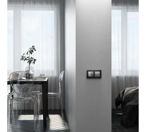 Перекрестный переключатель двухклавишный Werkel 4690389182181 W1123008 a058435