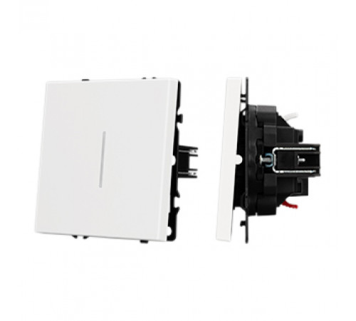 Выключатель звонковый 1 кл подсветка софт-тач белый кварц Arlight SWT-MKR1-SFPL-L-WH (250V, 10A) 061737(1)