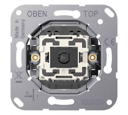 Механизм серии LS1912 одноклавишный, кнопочного типа, крепление винтами, без монтажных лапок Jung K531EU