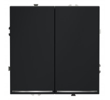 Выключатель двухклавишный с подсветкой Voltum S70 VLS020207