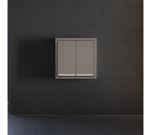 Клавиши для выключателя/переключателя двухклавишного с подсветкой Voltum S70 (капучино) VLS000414