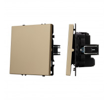 Выключатель перекрёстный 1 кл софт-тач золотой песок Arlight SWT-MKX1-SFPL-GD (250V, 10A) 054250(1)
