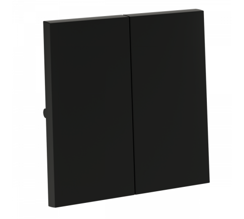 Клавиши для выключателя/переключателя двухклавишного Voltum S70 (черный матовый) VLS000308