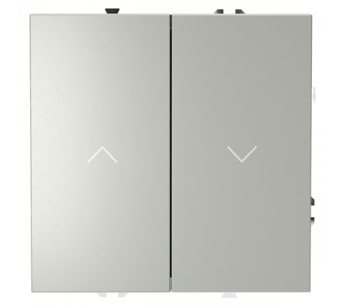 Выключатель встраиваемый Voltum S70 для жалюзи 10А, (сталь) VLS020705