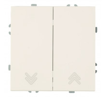 Выключатель 2-клавишный самовозвратный (механизм) Stekker Эмили 250В 10А RSW10-5113-01 белый фарфор soft touch 50325