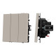 Выключатель 3 кл софт-тач кашемир Arlight SWT-MK03-SFPL-CA (250V, 10A) 061797(1)