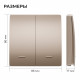 Выключатель кинетический 2кл., IP44, 2,4 ГГц, Smart, беж. Apeyron 04-76