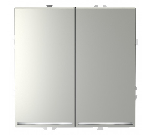 Выключатель двухклавишный с подсветкой Voltum S70 VLS020205 Выключатель двухклавишный с подсветкой Voltum S70 VLS020205