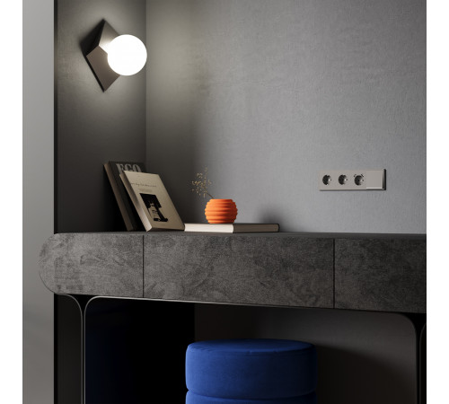 Клавиша для выключателя/переключателя одноклавишного с подсветкой Voltum S70 (капучино) VLS000214