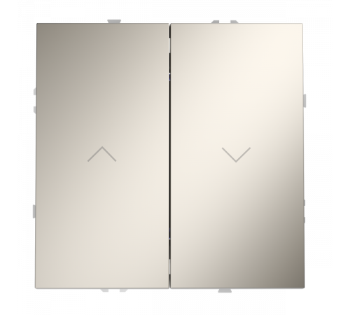 Выключатель встраиваемый Voltum S70 для жалюзи 10А, (кашемир) VLS020703