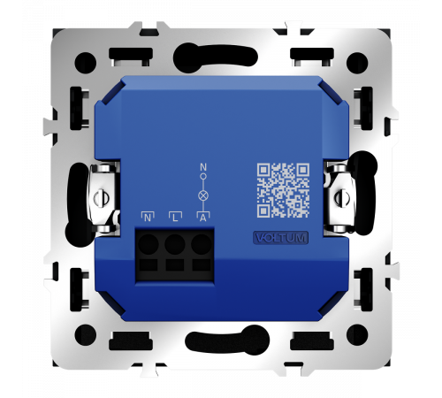 Выключатель встраиваемый Voltum S70 карточный 16А, (черный матовый) VLS010708