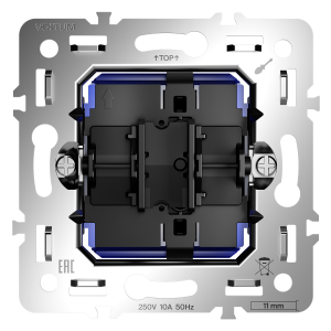 Механизм выключателя одноклавишного 10А Voltum S70 VLS0101M