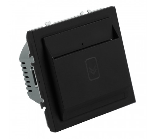 Выключатель карточный (механизм) Stekker Эмили 250В, 40А RSW40-5114-05 черный уголь soft touch 50700