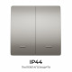 Выключатель кинетический 2кл., IP44, 2,4 ГГц, Smart, сер. Apeyron 04-79