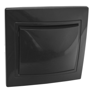Выключатель 1 кл. скрытой установки 10А 250В IP20, черный (керамика) 