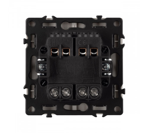 Механизм выключателя двухклавишный перекрёстный Arlight SWT-NOBE-MKX2-SFPL-IS (230V, 10A) (Никель) 061794