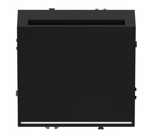 Выключатель встраиваемый Voltum S70 карточный 16А, (черный матовый) VLS010708