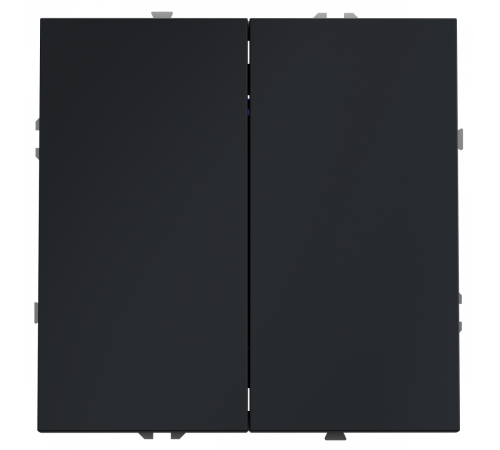 Перекрестный переключатель встраиваемый Voltum S70 двухклавишный 10А, (графит) VLS020507