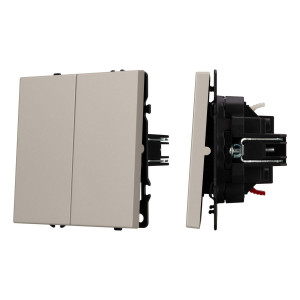 Выключатель проходной 2 кл софт-тач кашемир Arlight SWT-MKP2-SFPL-CA (250V, 10A) 059422(1)