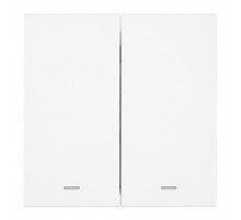 Выключатель 2-клавишный c индикатором (механизм) Stekker Мия 250В 10А RSW10-3102-01 белая магнолия 50432