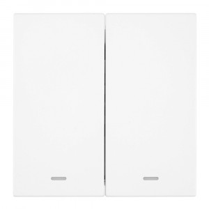 Выключатель 2-клавишный c индикатором (механизм) Stekker Мия 250В 10А RSW10-3102-01 белая магнолия 50432