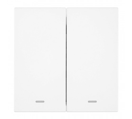 Выключатель 2-клавишный c индикатором (механизм) Stekker Мия 250В 10А RSW10-3102-01 белая магнолия 50432