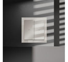 Выключатель встраиваемый Voltum S70 для жалюзи 10А, (кашемир) VLS020703