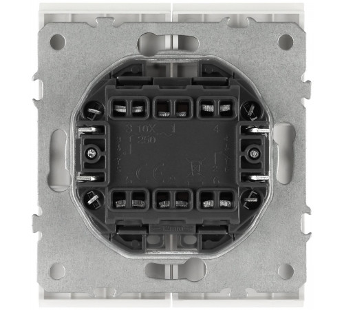 Переключатель ЭРА Arktik 16-1106-01 двойной 10АХ-250В белый Б0070364