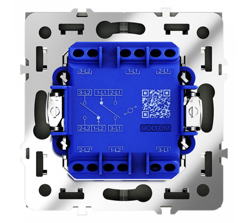 Проходной переключатель двухклавишный Voltum S70 VLS020306