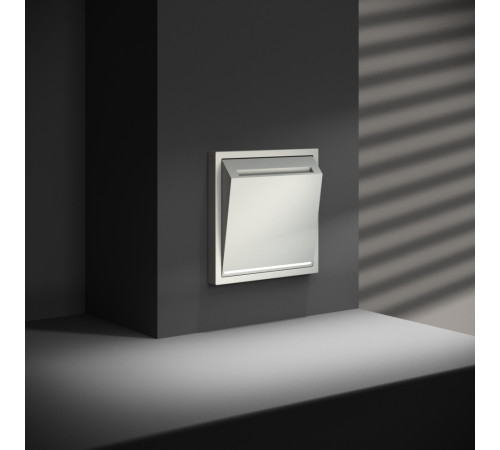 Выключатель встраиваемый Voltum S70 карточный 16А, (сталь) VLS010705