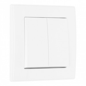 Выключатель двухклавишный Arte Milano SET06-1-30-2 white