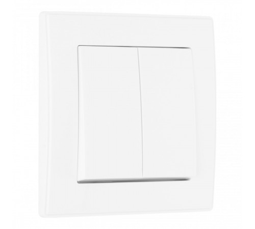 Выключатель двухклавишный Arte Milano SET06-1-30-2 white