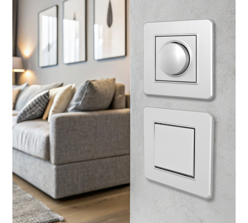Выключатель одноклавишный Arte Milano SET16-1-30-1 silver