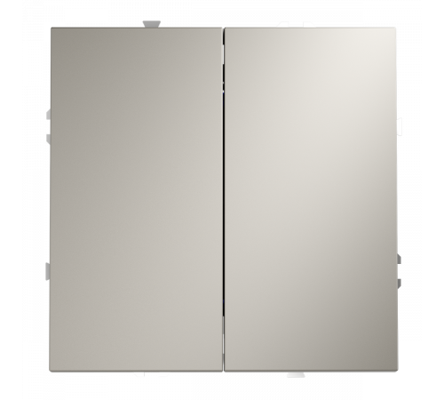 Перекрестный переключатель встраиваемый Voltum S70 двухклавишный 10А, (кашемир) VLS020503