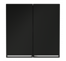 Клавиши для выключателя/переключателя двухклавишного с подсветкой Voltum S70 (черный матовый) VLS000408